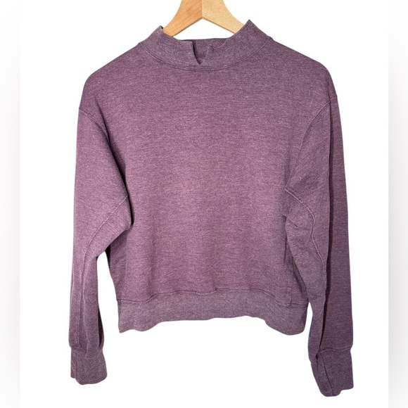 Anthropologie Tops - Sundays We Are Sundays Lilac Purple Raglan Sleeve Mock Neck Sweatshirt Sz XS